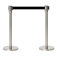 Amazon.co.jp: ベルトパーテーション 2本セット シルバーポール